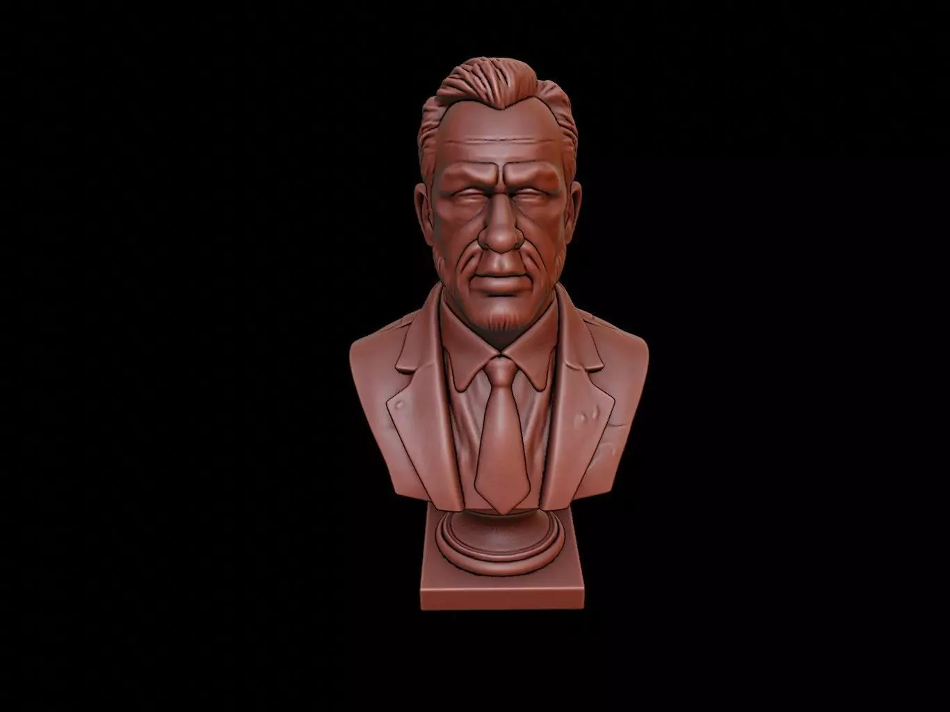 Hugh Clapperton Bust 3D print model_0