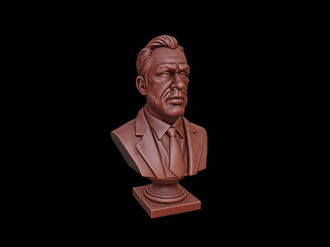 Hugh Clapperton Bust 3D print model_1