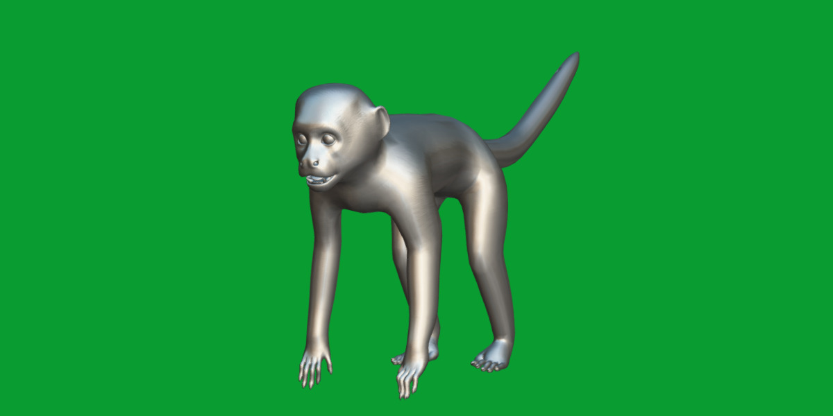Capuchin Monkey Low-poly 3D model_10