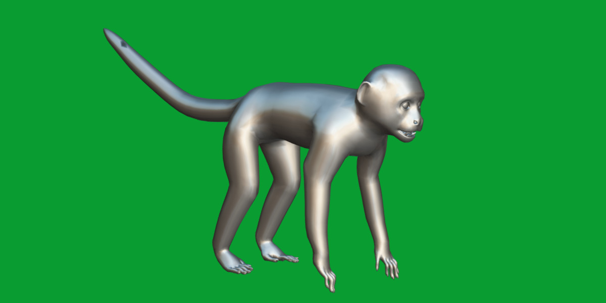 Capuchin Monkey Low-poly 3D model_9