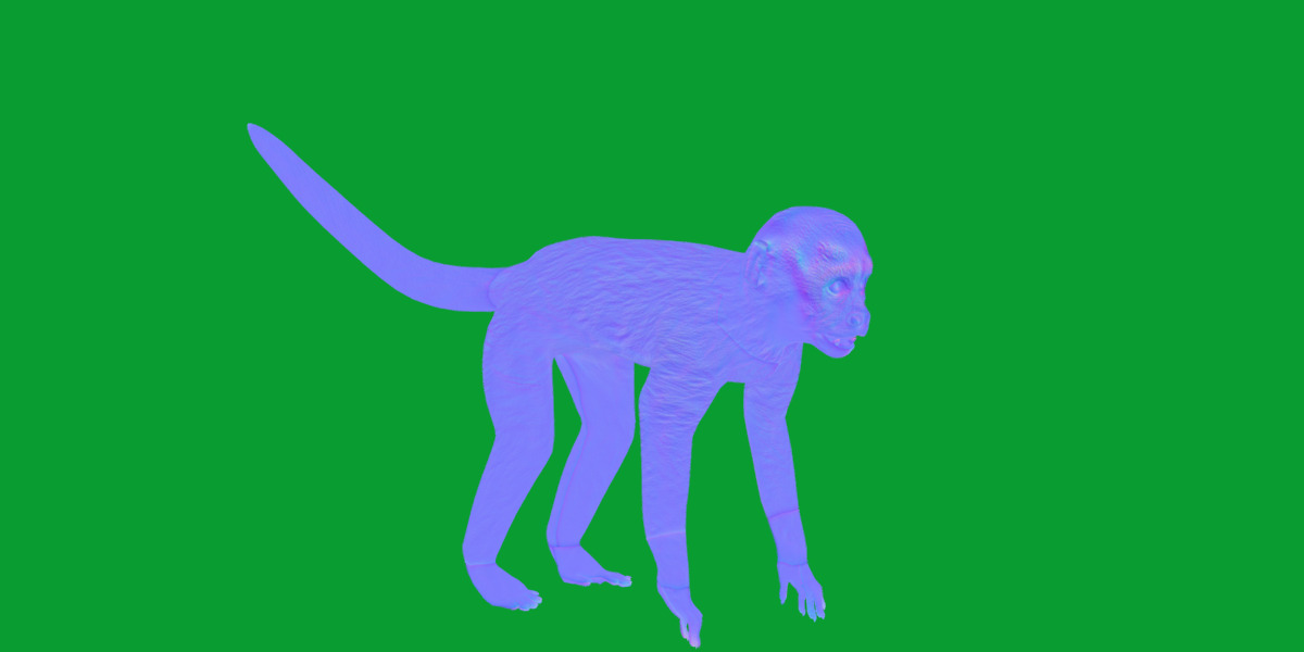 Capuchin Monkey Low-poly 3D model_6