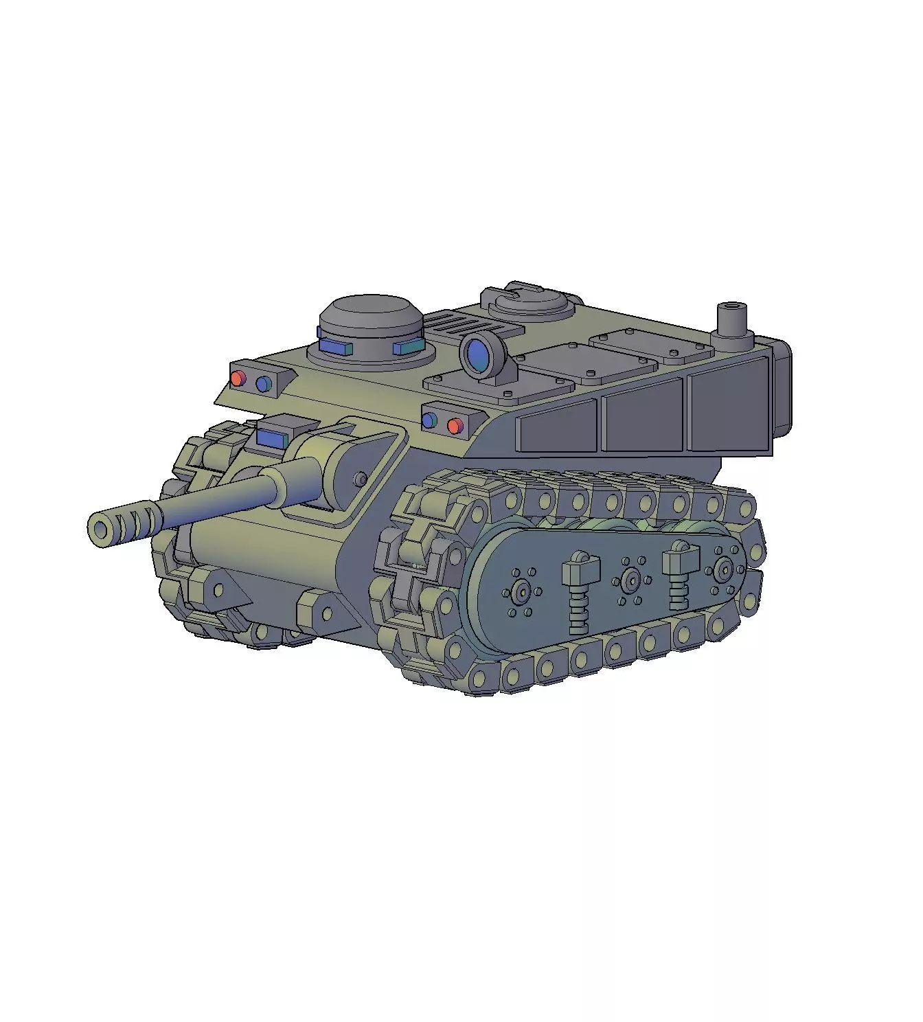 SCI-FI TANK MINIATURE 3D print model_0
