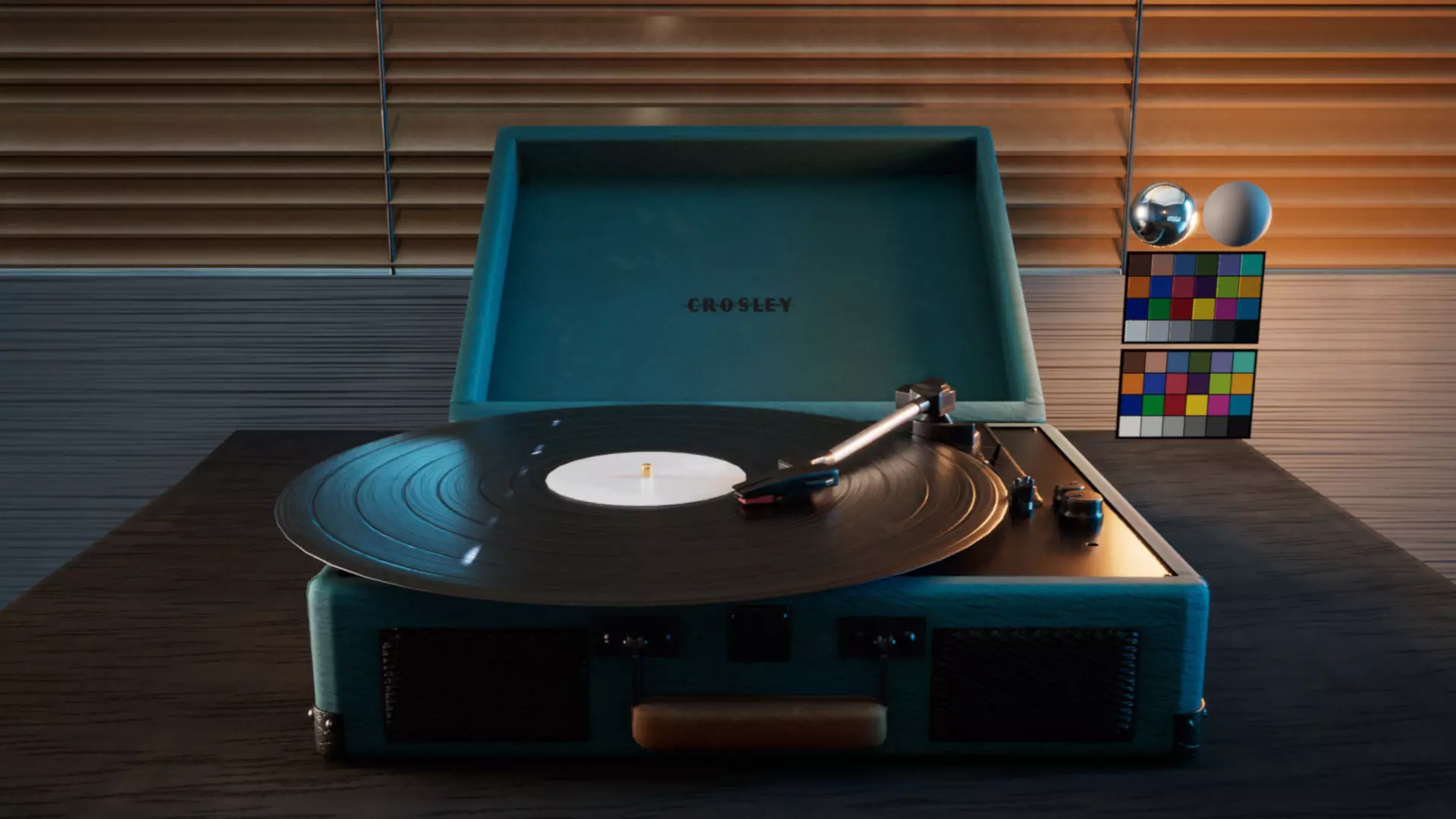 Crosley Vinyl Player 3D Model High Quality Photorealistic Asset Free 3D model