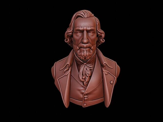 James Cook Bust 3D print model