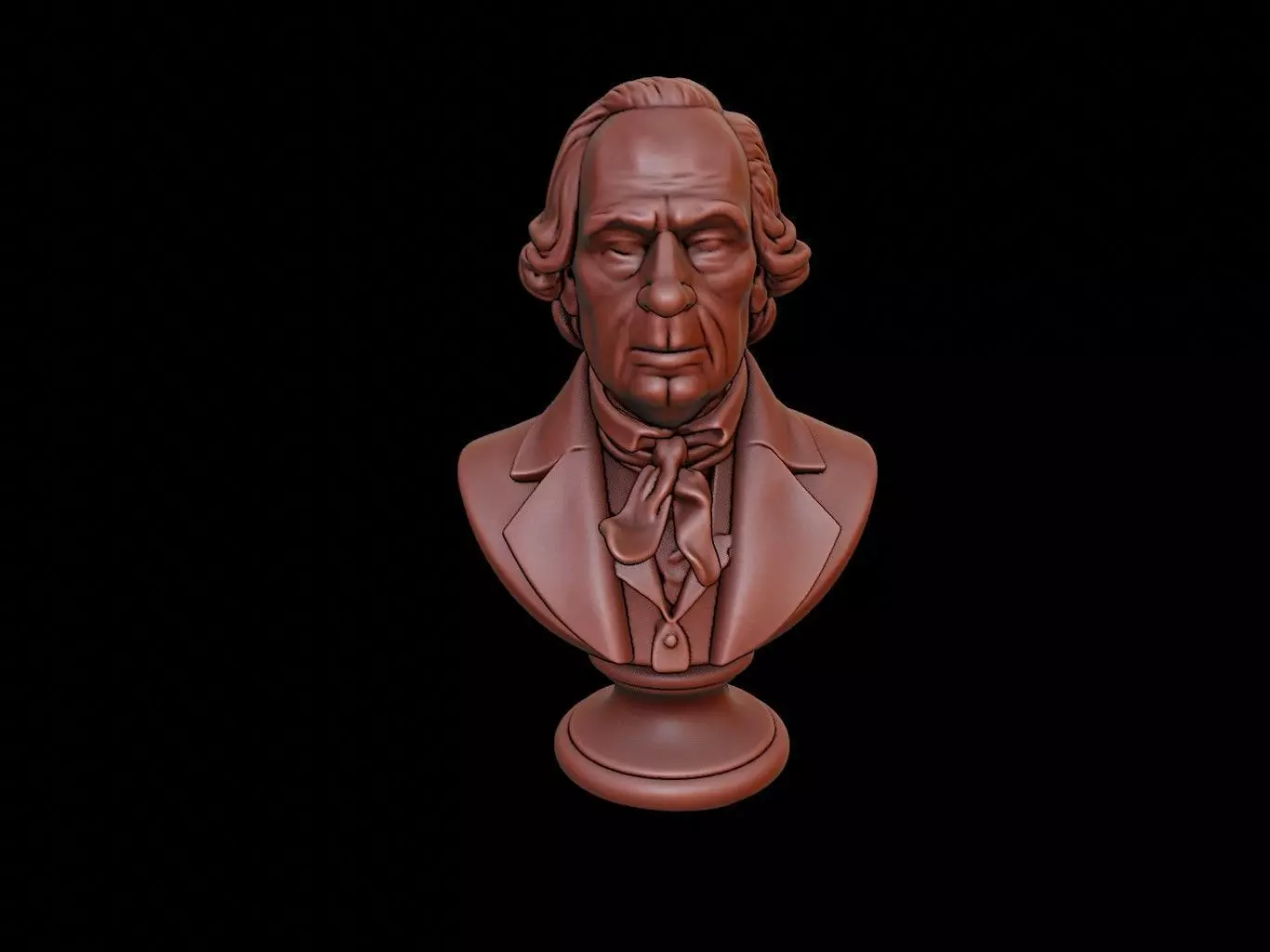 John Adams Bust 3D print model