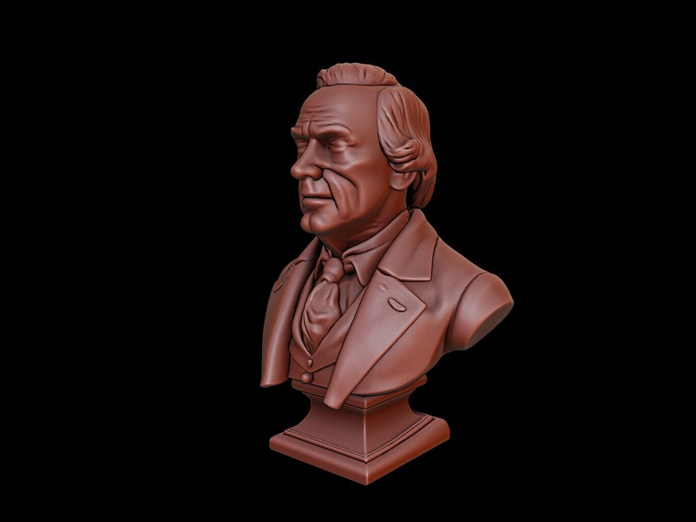 John Adams Bust 3D print model_2