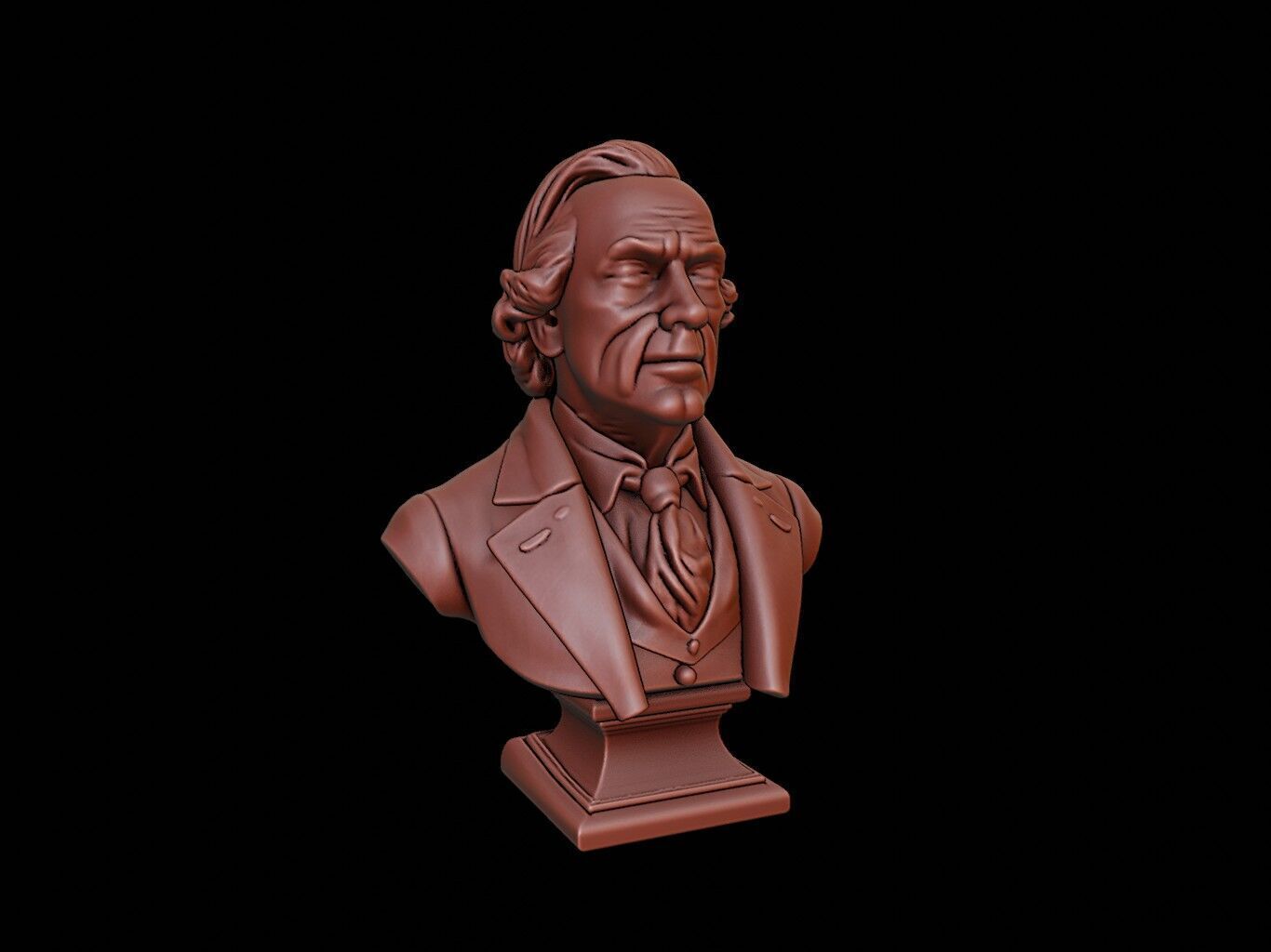 John Adams Bust 3D print model_1