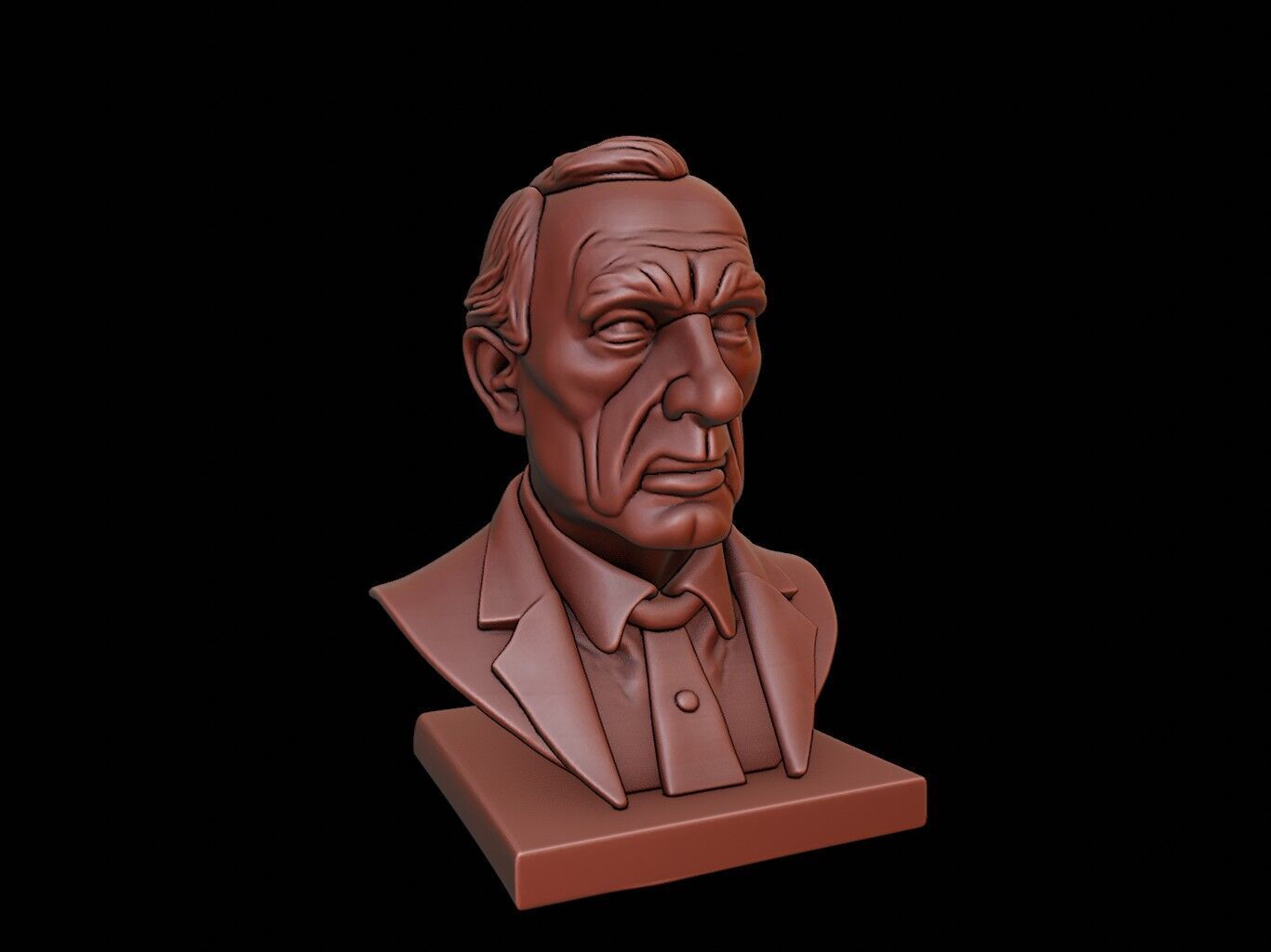 John Franklin Bust 3D print model_1