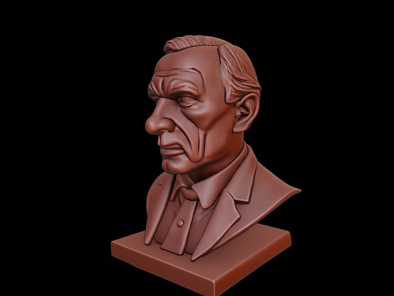 John Franklin Bust 3D print model_2