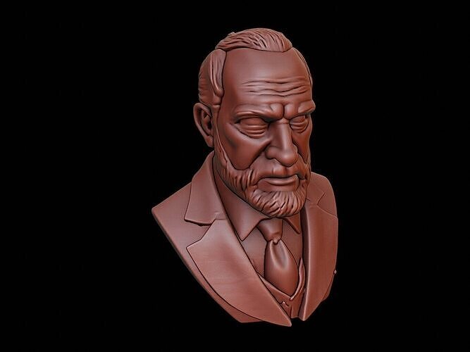 John Franklin Bust 3D print model