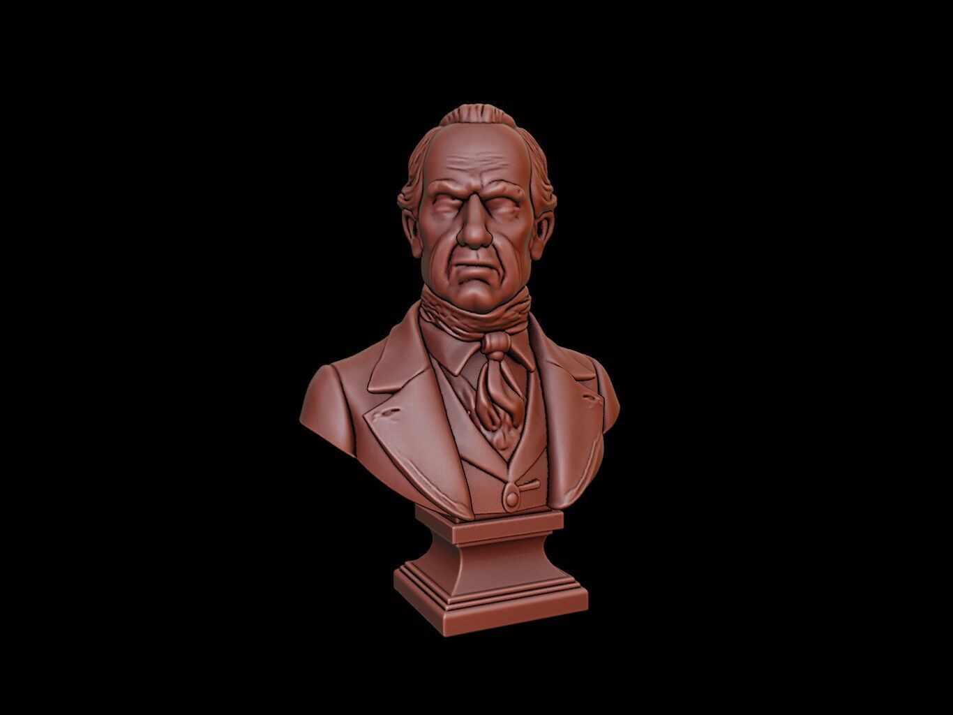 John Quincy Adams Bust 3D print model_1