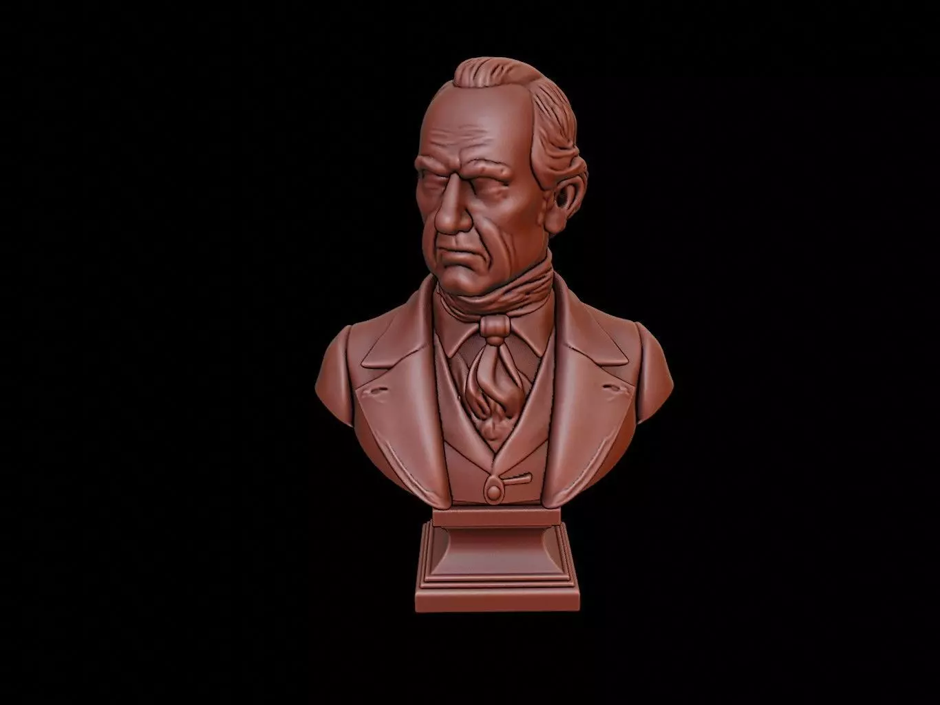 John Quincy Adams Bust 3D print model_0