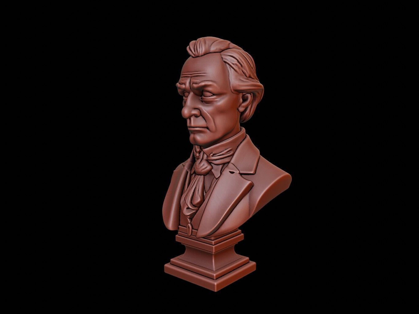 John Tyler Bust 3D print model_2