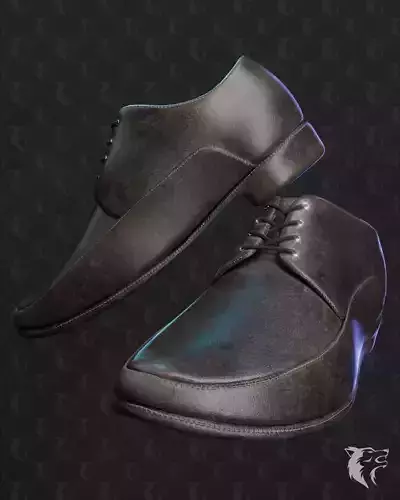 Dress Shoe - Quad Topology Low-poly 3D model