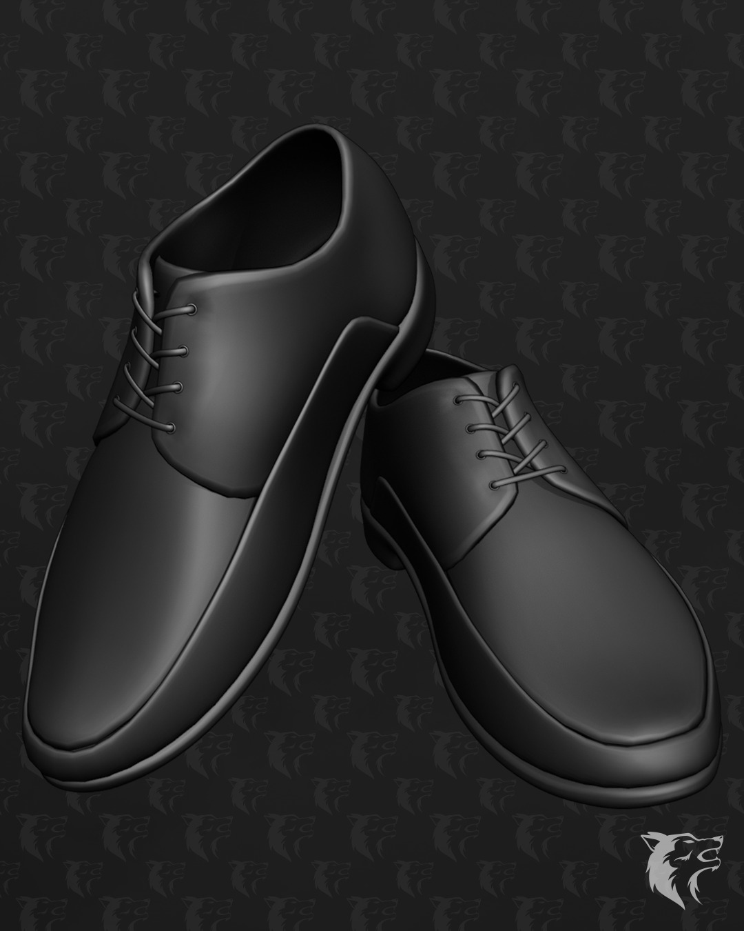 Dress Shoe - Quad Topology Low-poly 3D model_5