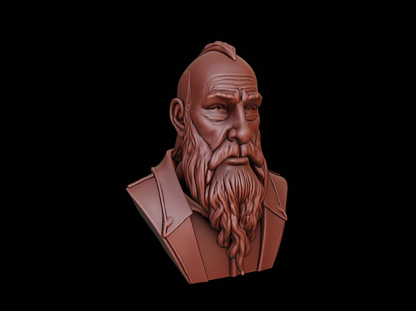 Leif Erikson Bust 3D print model_1
