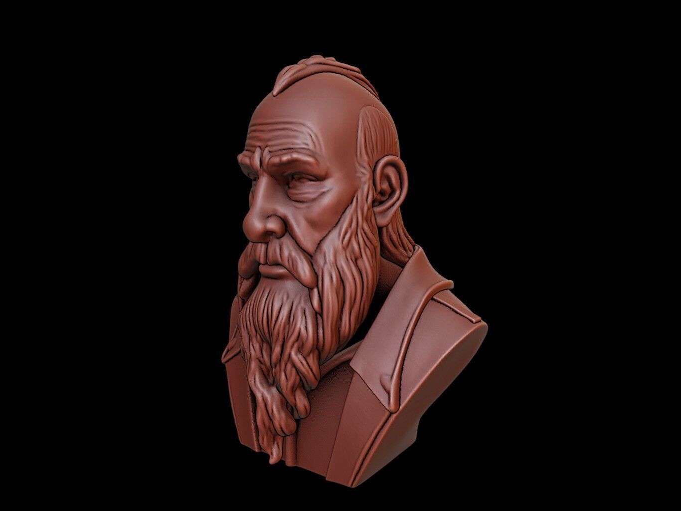 Leif Erikson Bust 3D print model_2
