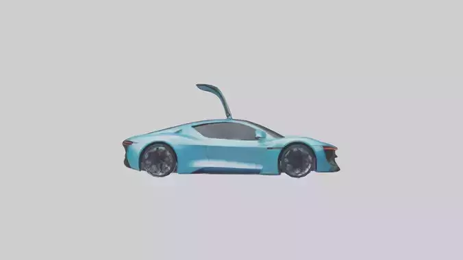 Electric Supercar with Automatic Doors model