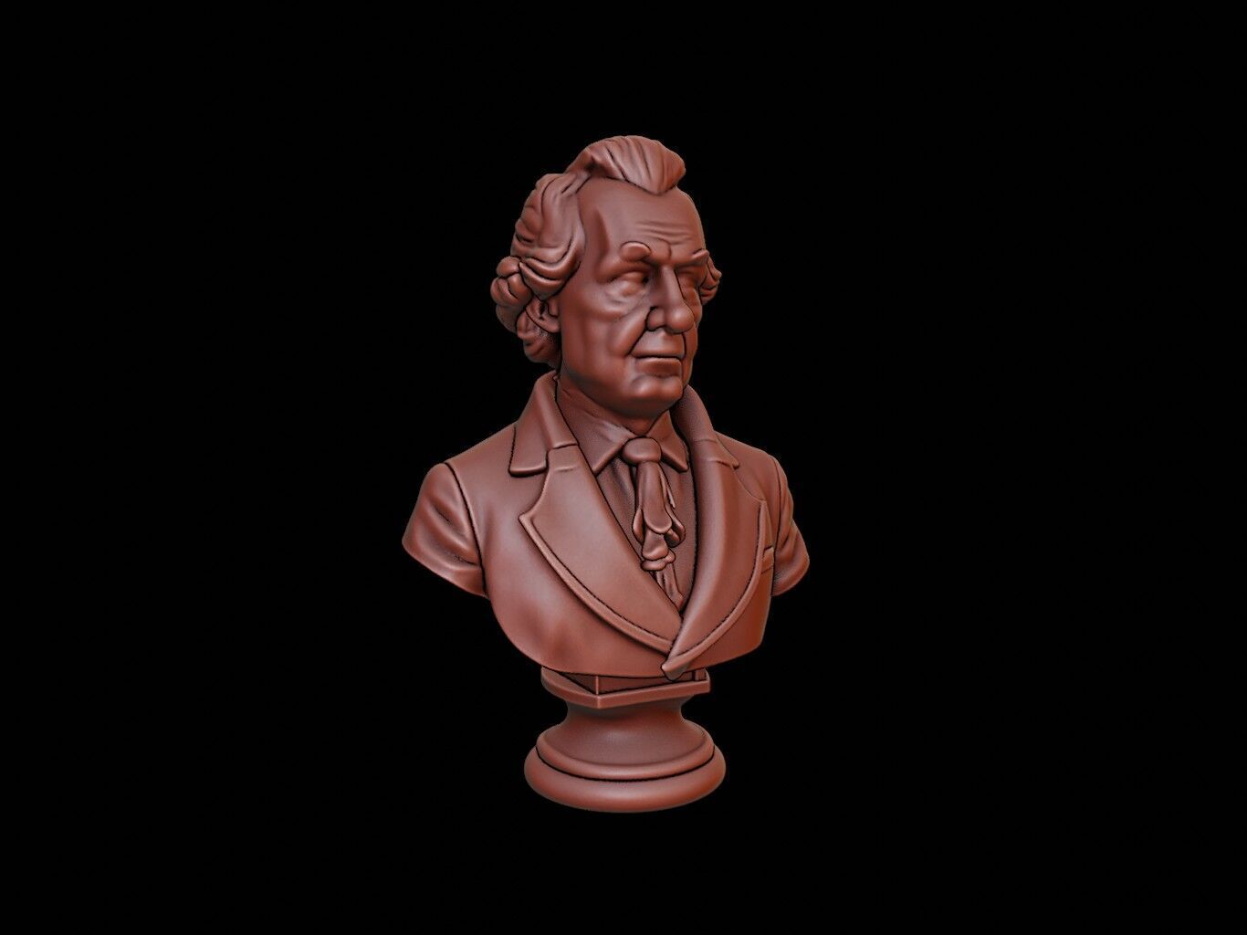 Louis Antoine de Bougainville Bust 3D print model_1