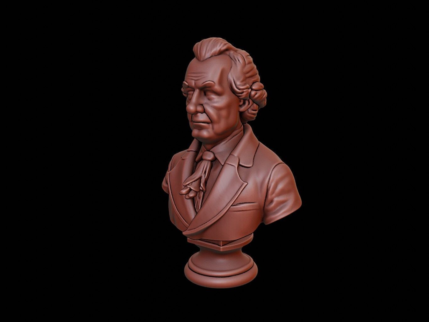 Louis Antoine de Bougainville Bust 3D print model_2