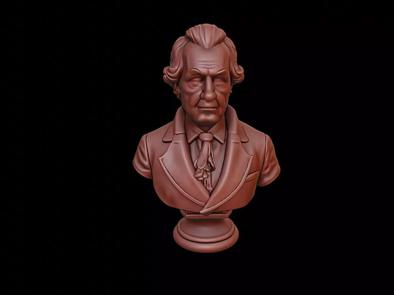 Louis Antoine de Bougainville Bust 3D print model_0