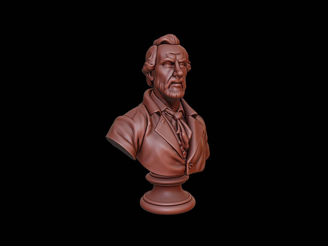 Louis Antoine de Bougainville Bust 3D print model_1