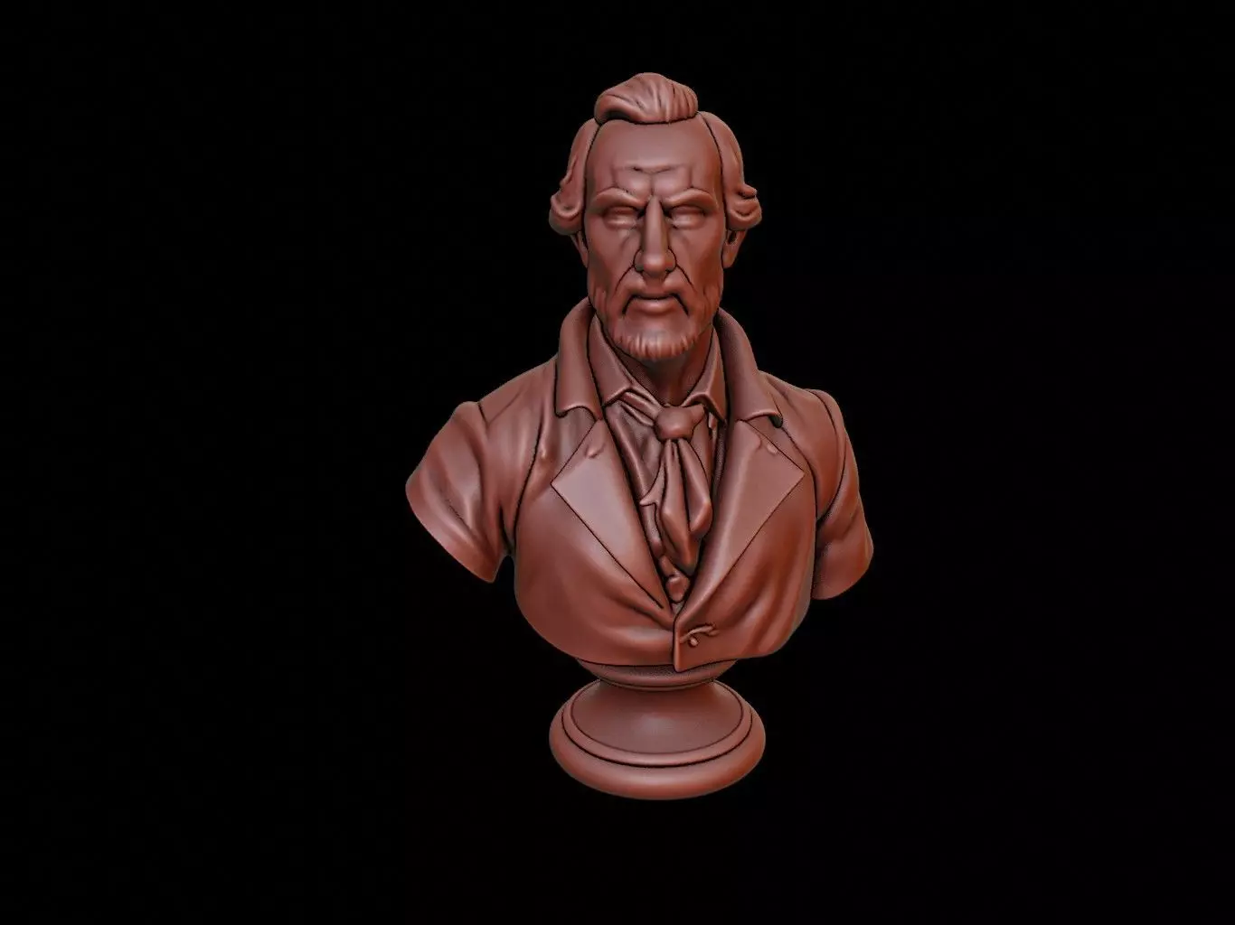 Louis Antoine de Bougainville Bust 3D print model_0