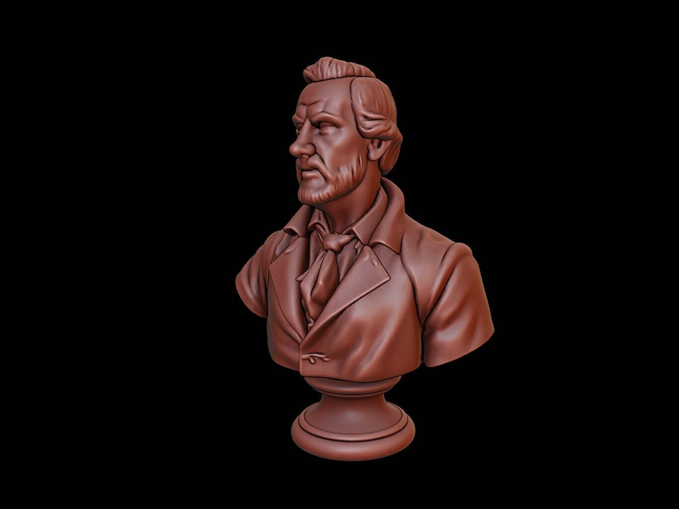 Louis Antoine de Bougainville Bust 3D print model_2