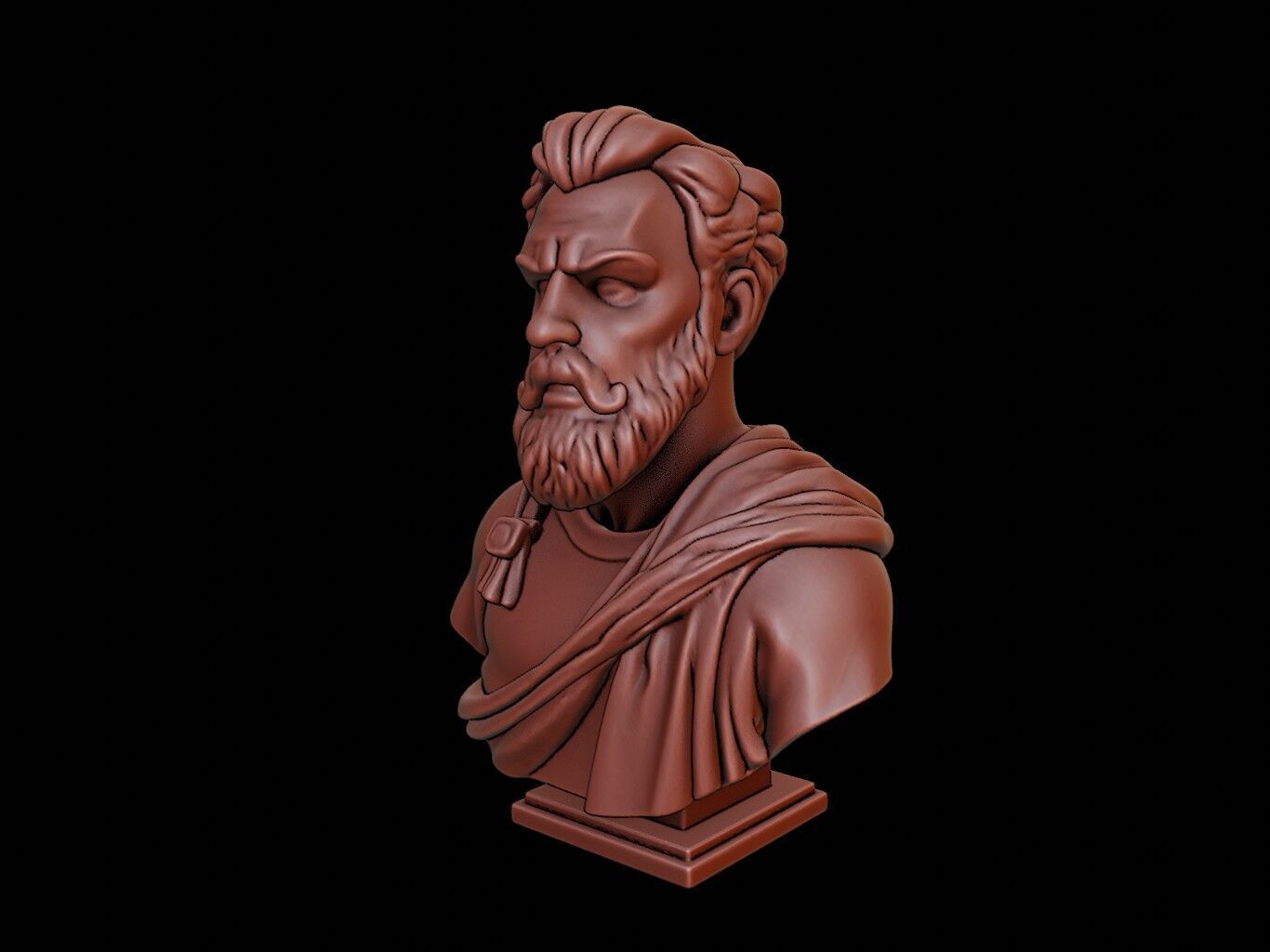 Marco Polo Bust 3D print model_2