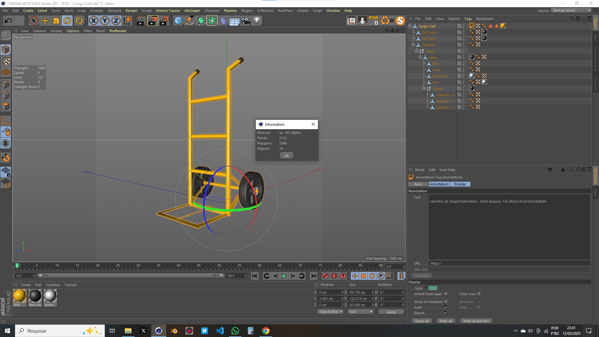 Cargo Cart Duo 3D model_9