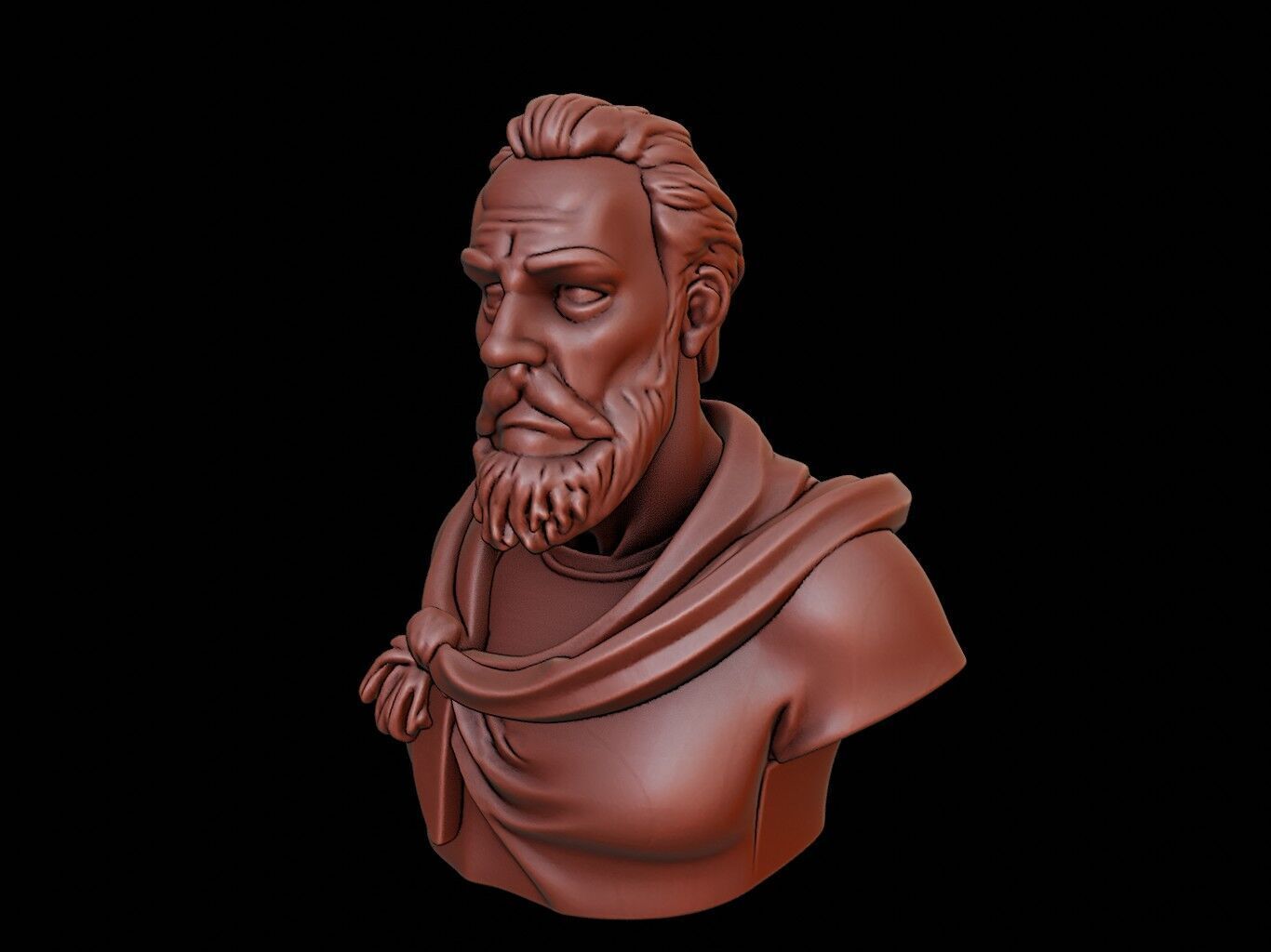 Marco Polo Bust 3D print model_2