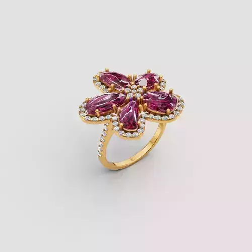 3D Cad jewelry design of Lady diamond ring