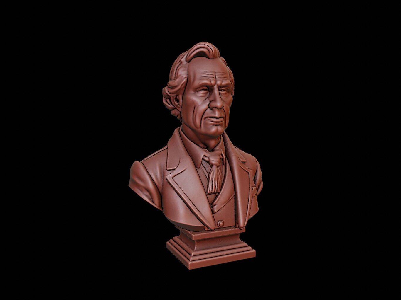 Meriwether Lewis Bust 3D print model_1