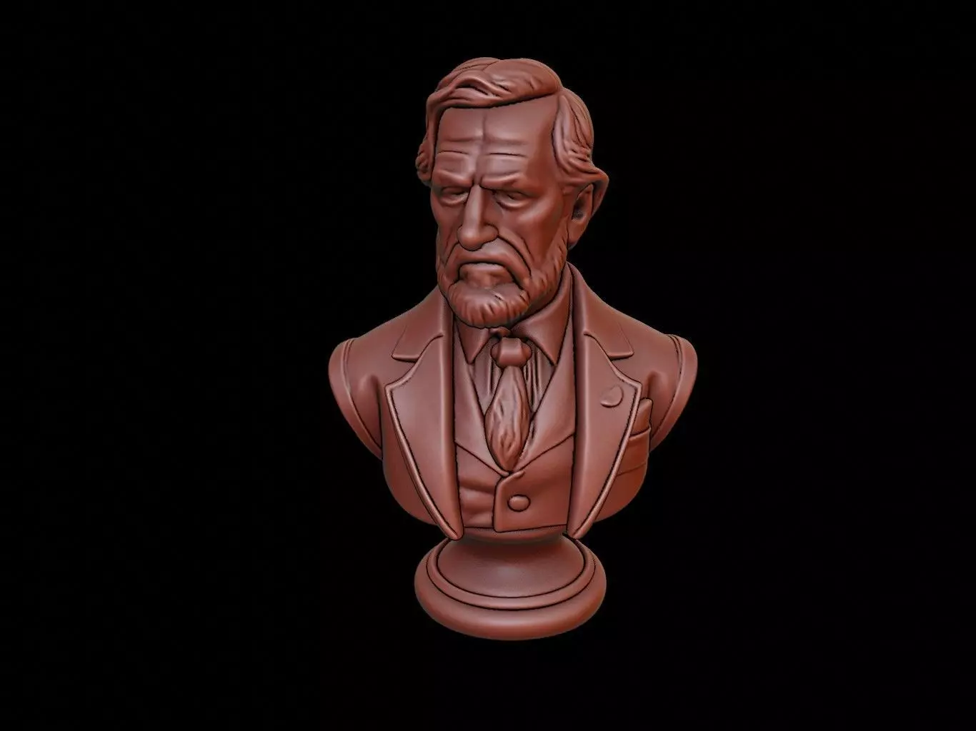 Meriwether Lewis Bust 3D print model_0