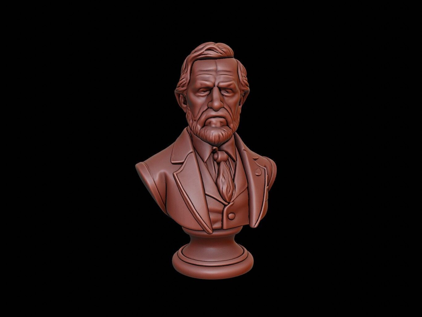 Meriwether Lewis Bust 3D print model_1