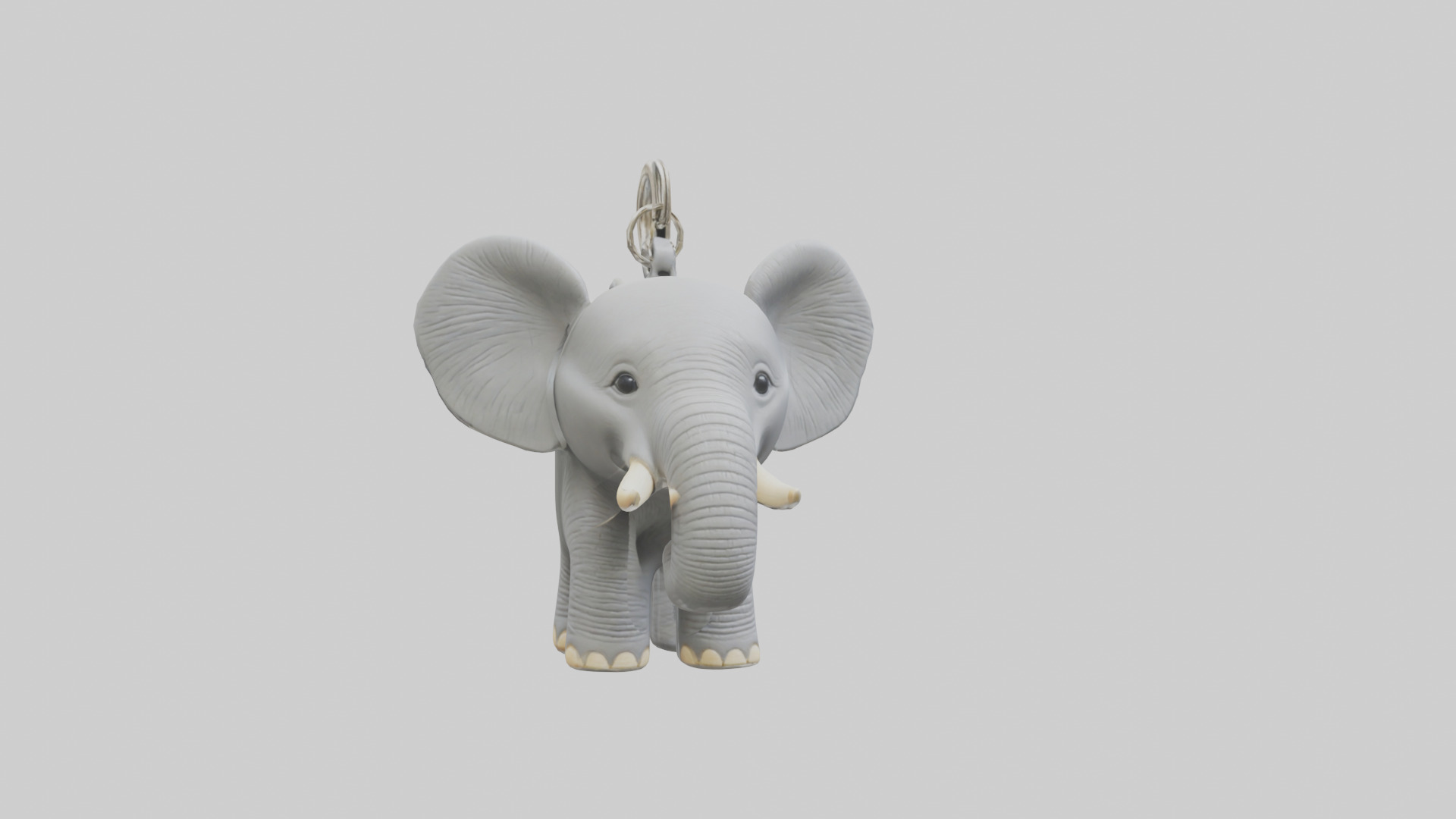 Elephant keychain model Low-poly 3D model_18