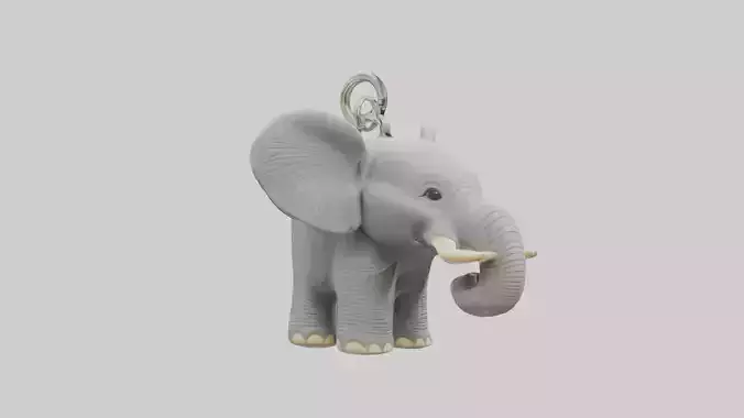 Elephant keychain model Low-poly 3D model Elephant keychain model Low-poly 3D model