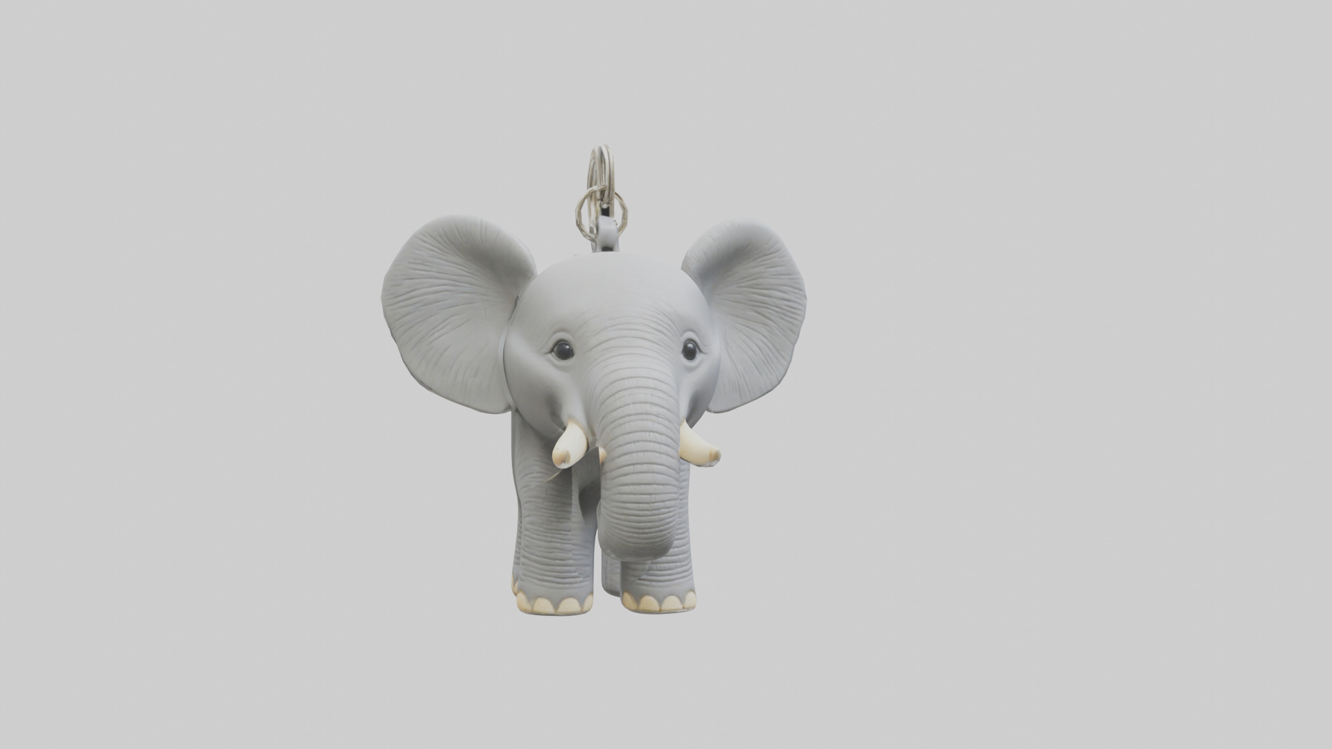 Elephant keychain model Low-poly 3D model_20