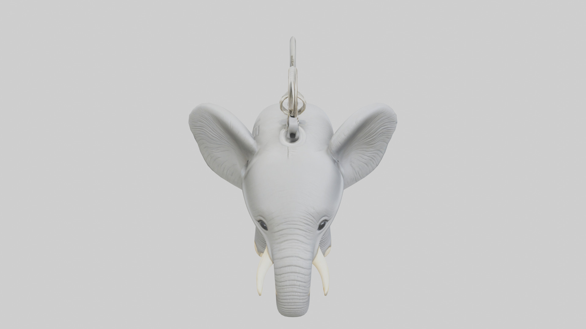 Elephant keychain model Low-poly 3D model_26