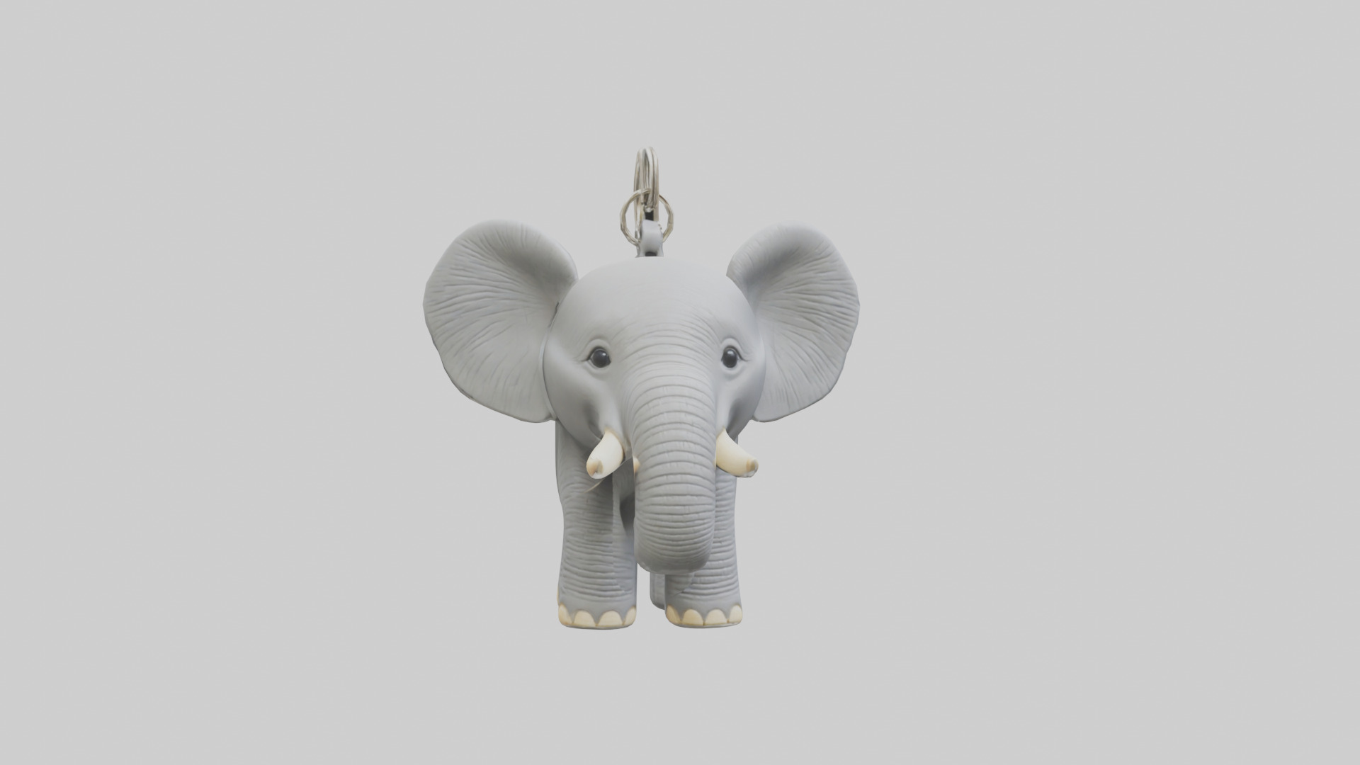 Elephant keychain model Low-poly 3D model_17
