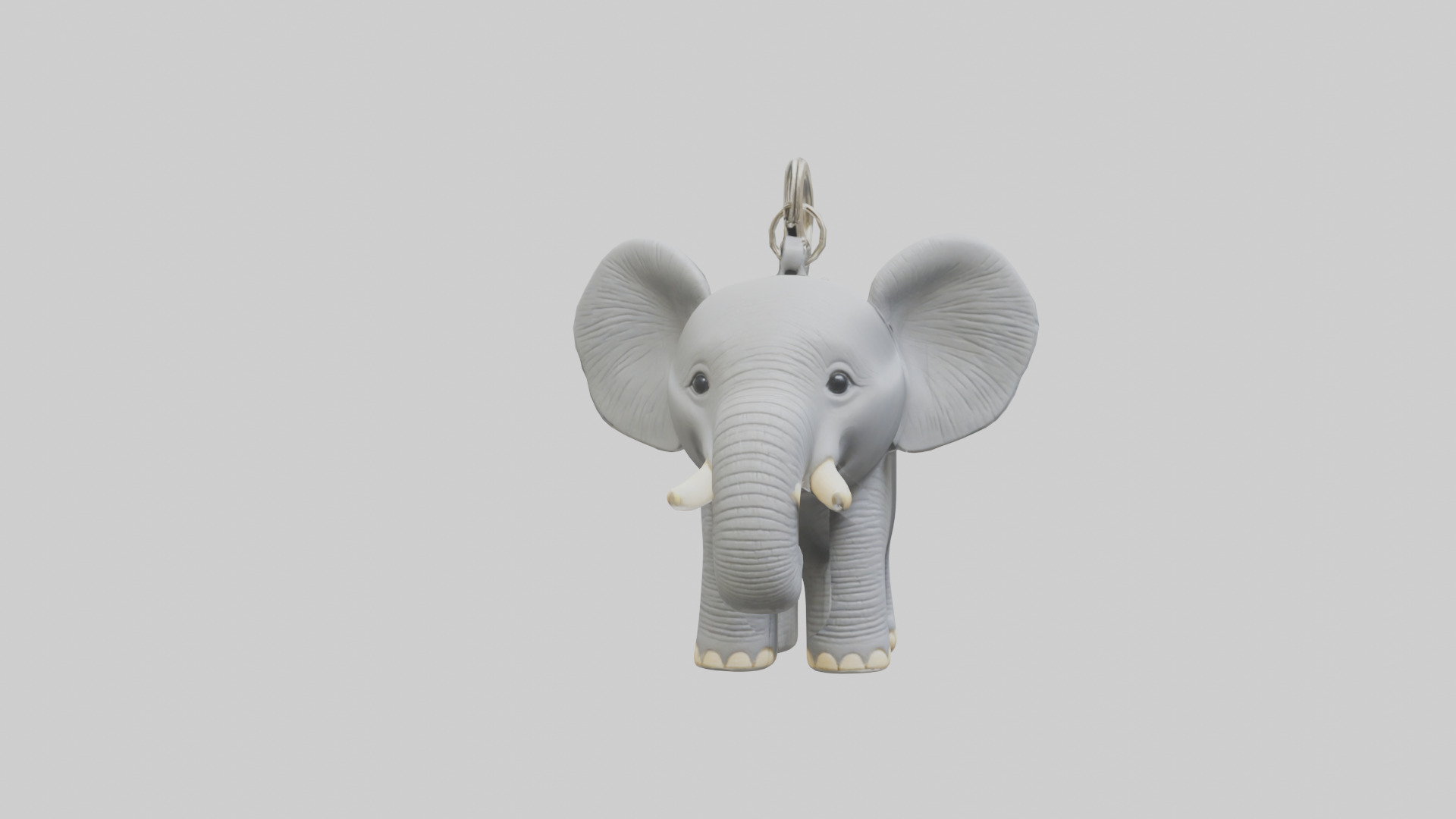 Elephant keychain model Low-poly 3D model_15