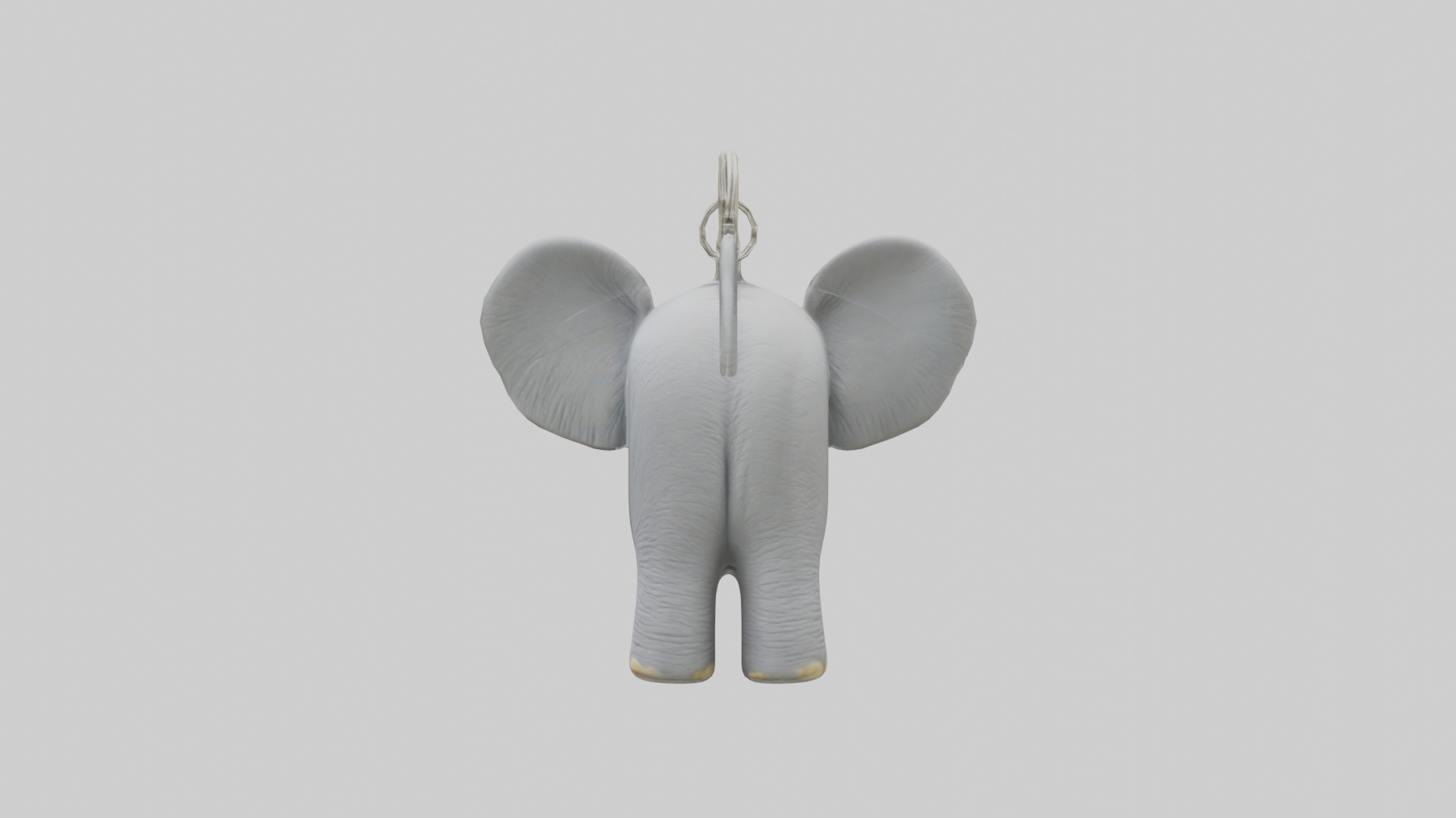 Elephant keychain model Low-poly 3D model_2