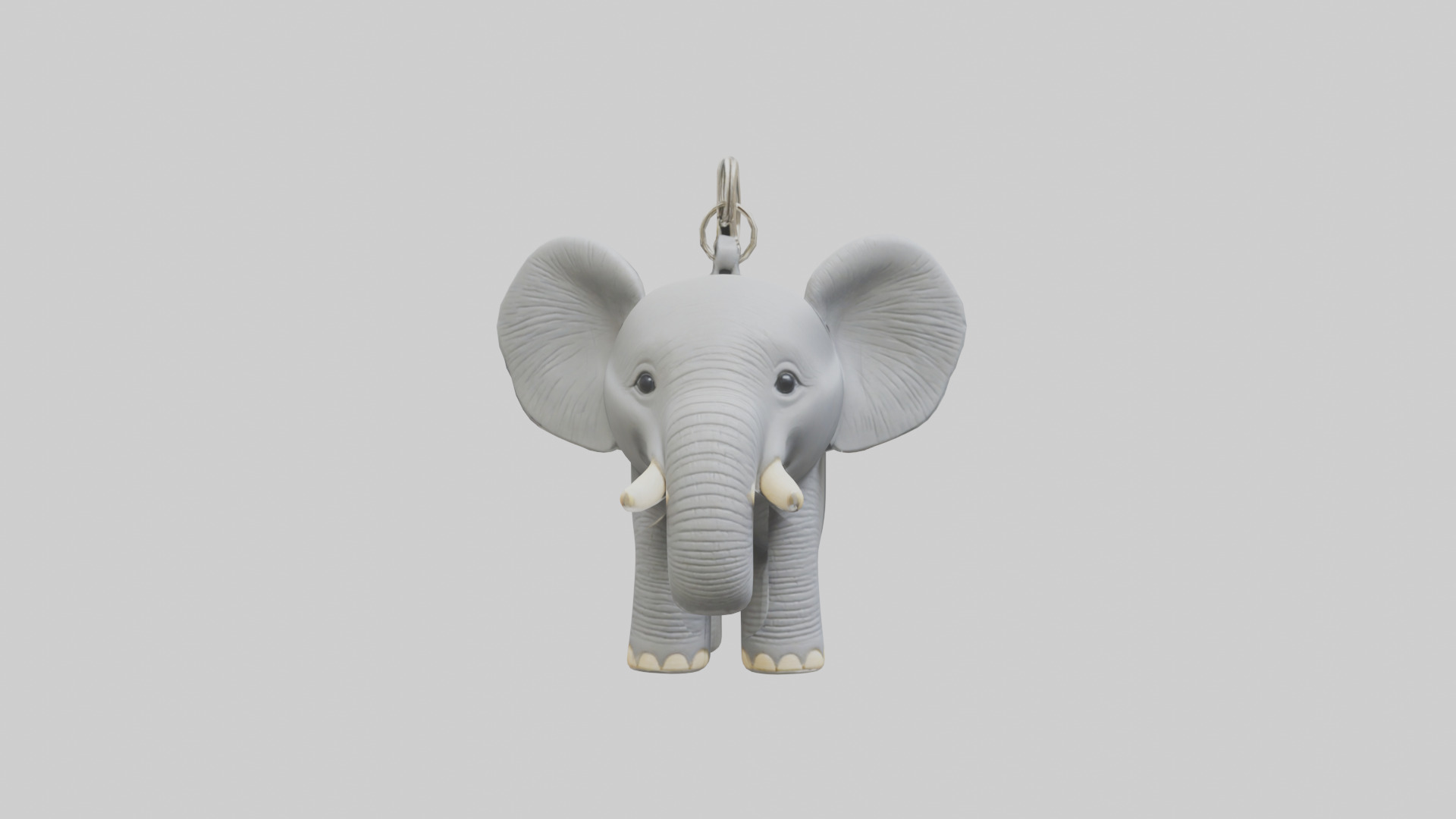 Elephant keychain model Low-poly 3D model_14