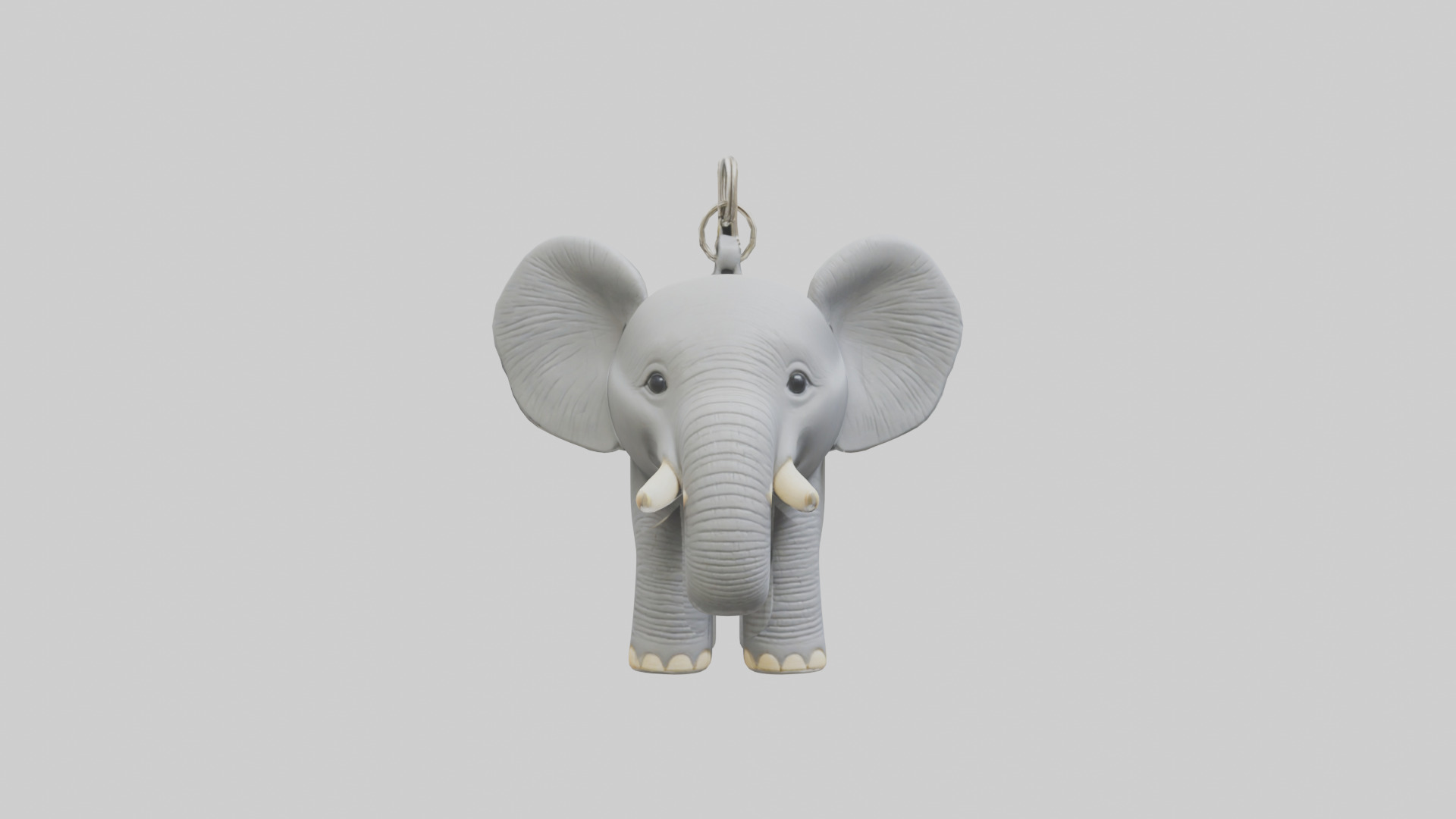 Elephant keychain model Low-poly 3D model_10