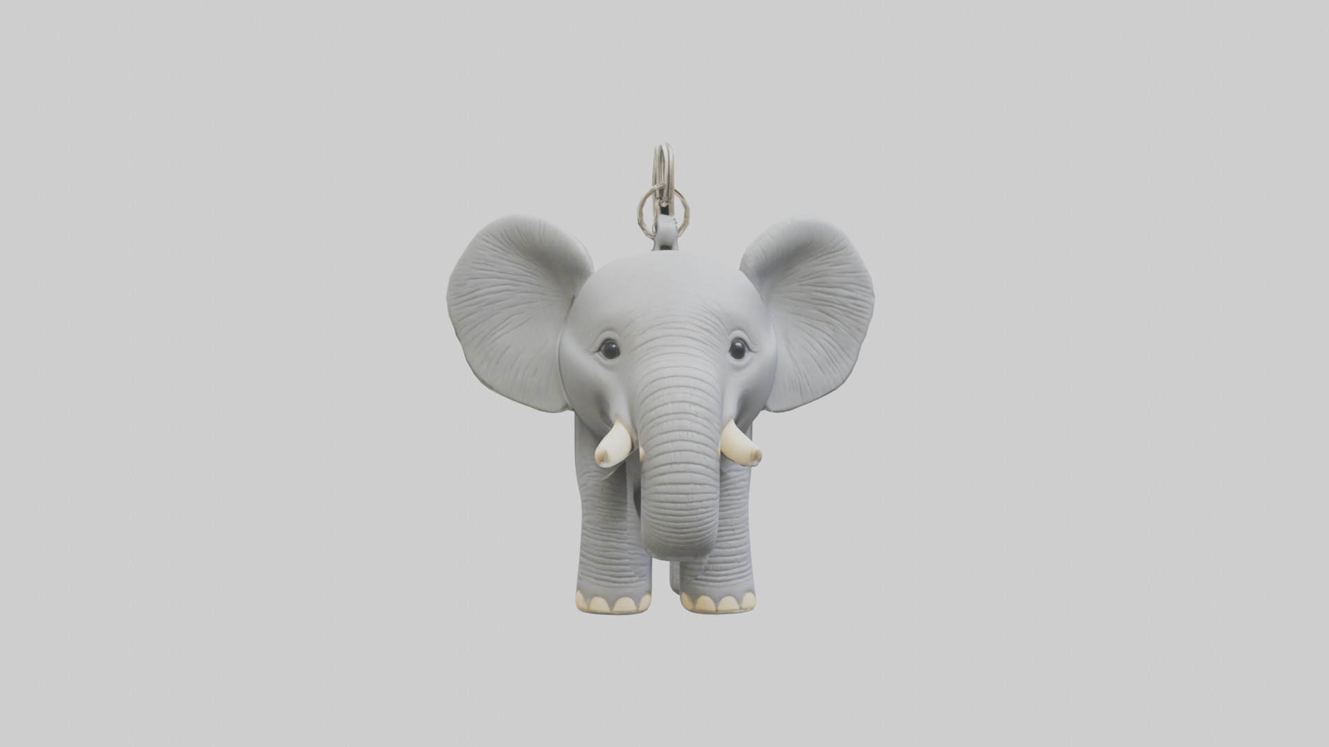 Elephant keychain model Low-poly 3D model_19