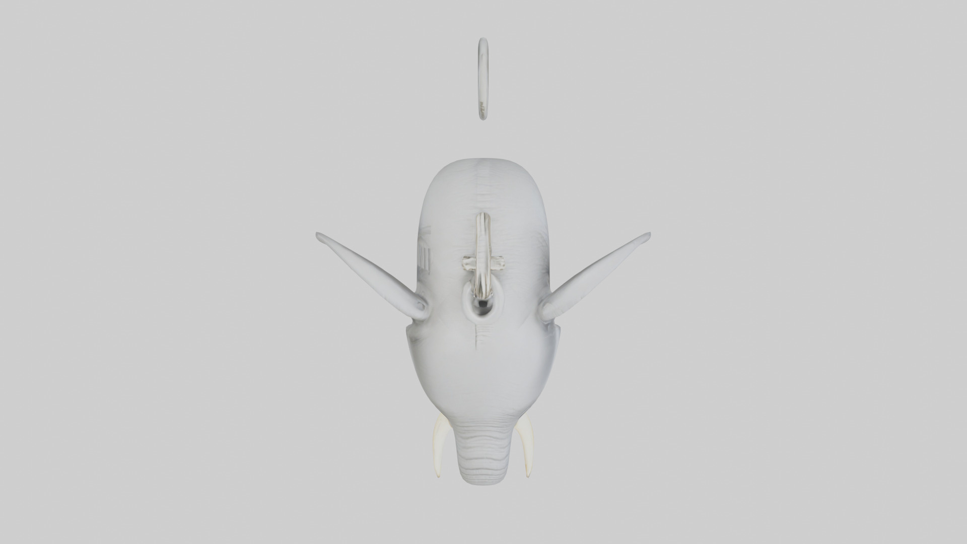 Elephant keychain model Low-poly 3D model_24