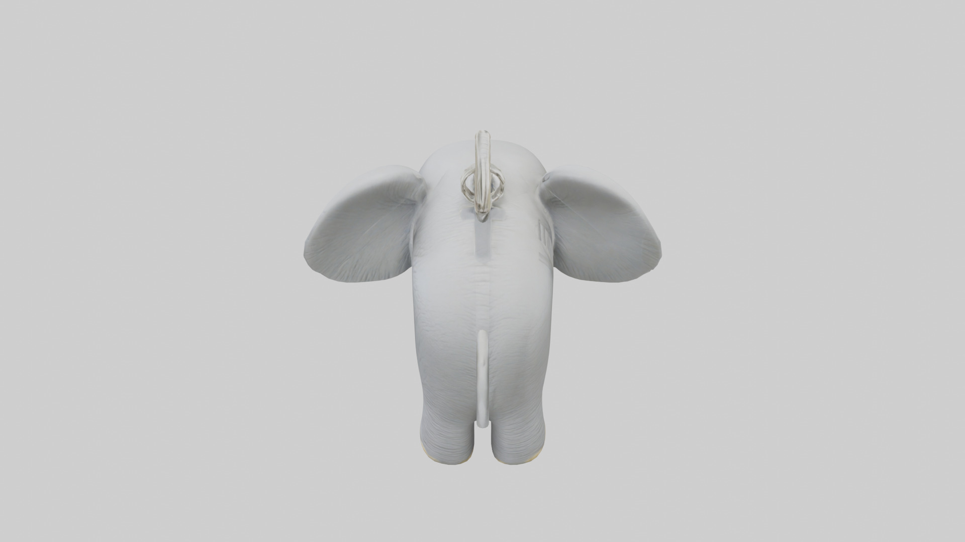 Elephant keychain model Low-poly 3D model_25