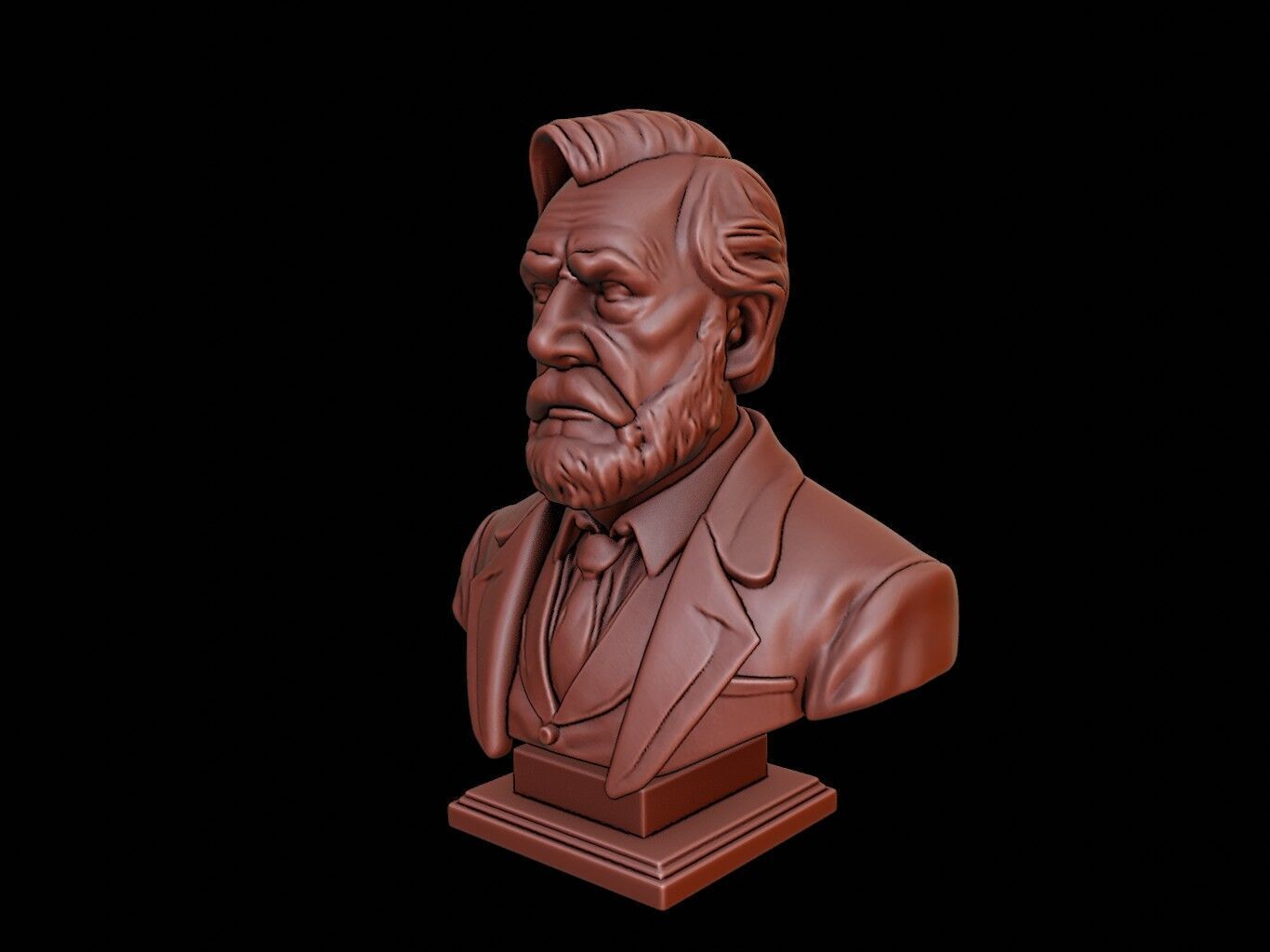 Millard Fillmore Bust 3D print model_2