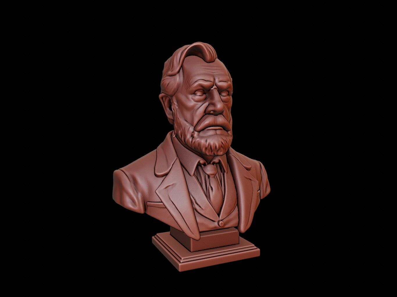 Millard Fillmore Bust 3D print model_1