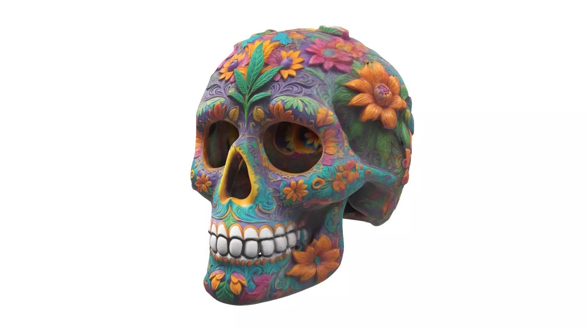 skull Low-poly 3D model_0